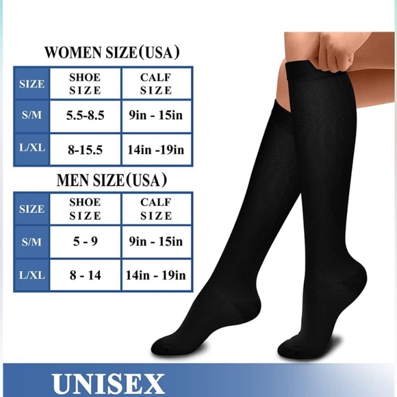 Compression Socks for Women & Men (3 Pairs) - Picture 3 of 5